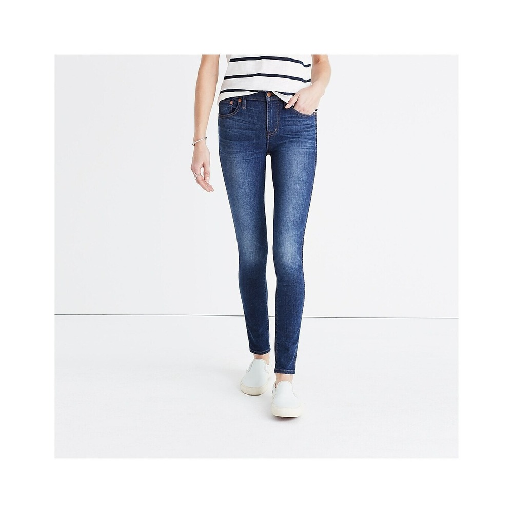 Madewell Womens Tall 9" High-Rise Skinny Jeans in Polly Wash‎ Size 24